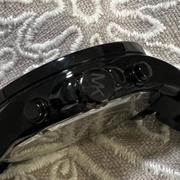 Women’s Michael Kors Black and Rose Gold Chronograph Watch - Picture 4 of 6